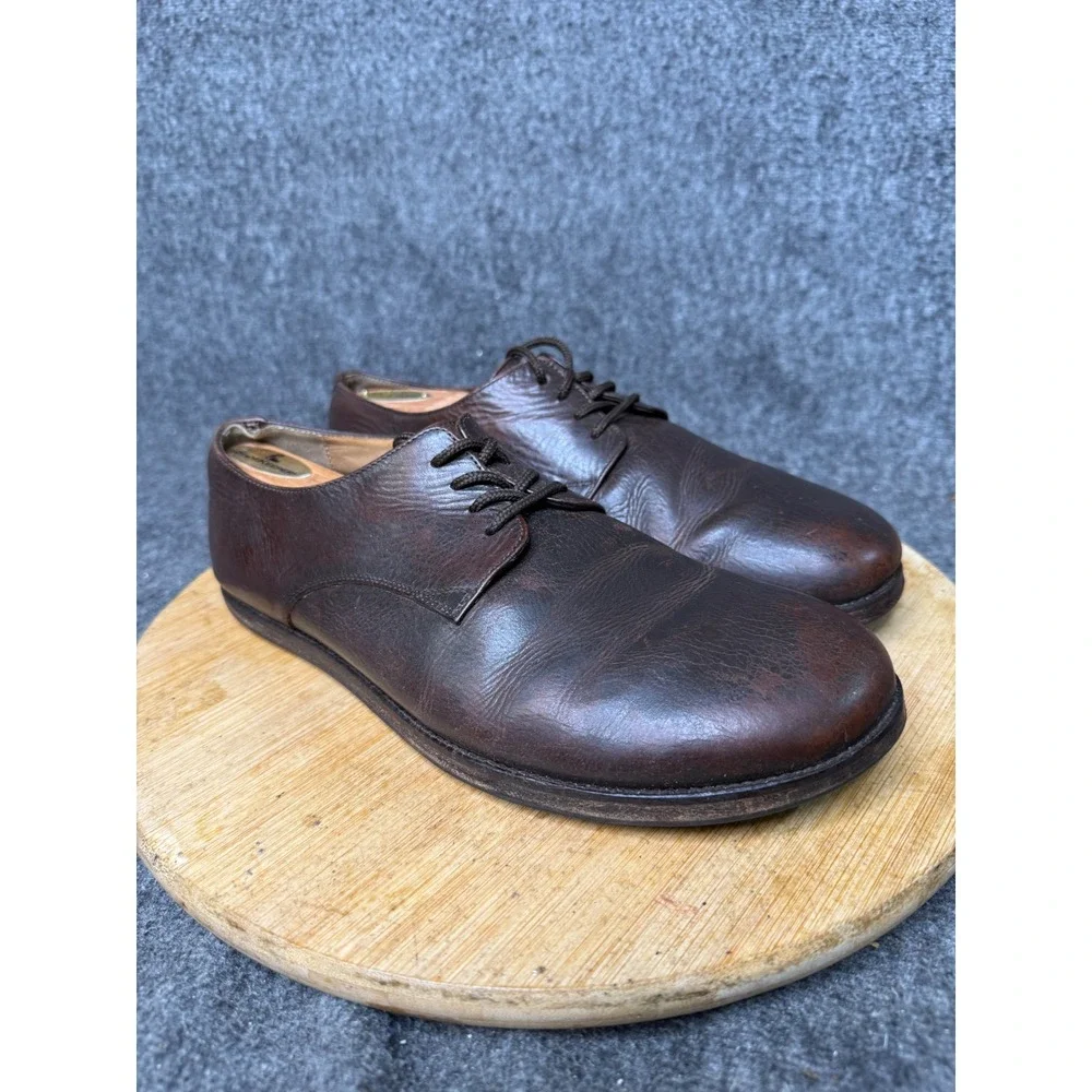 Vivobarefoot Mens Brown Leather Derby Barefoot Minimalist Shoes Made in Portugal